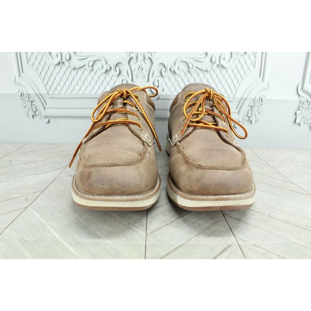 LL Bean Stonington Moc-Toe Brown Leather Water Resistant Work Shoes 10.5 M - Picture 4 of 9